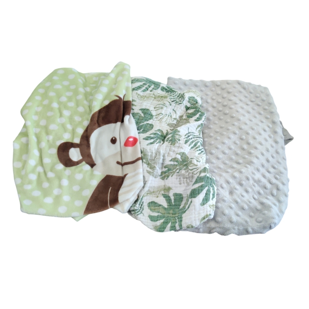 Baby Changing Pad Covers Infant Nursery Accessories Green Gray Monkey Safari
